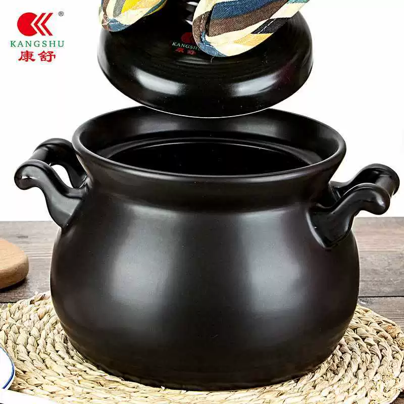 Kangshu High -temperature casserole large -capacity ceramic pot porridge boiled porridge pot, clear fire straight boiled soup pot, house stew cooker soup, sand pot