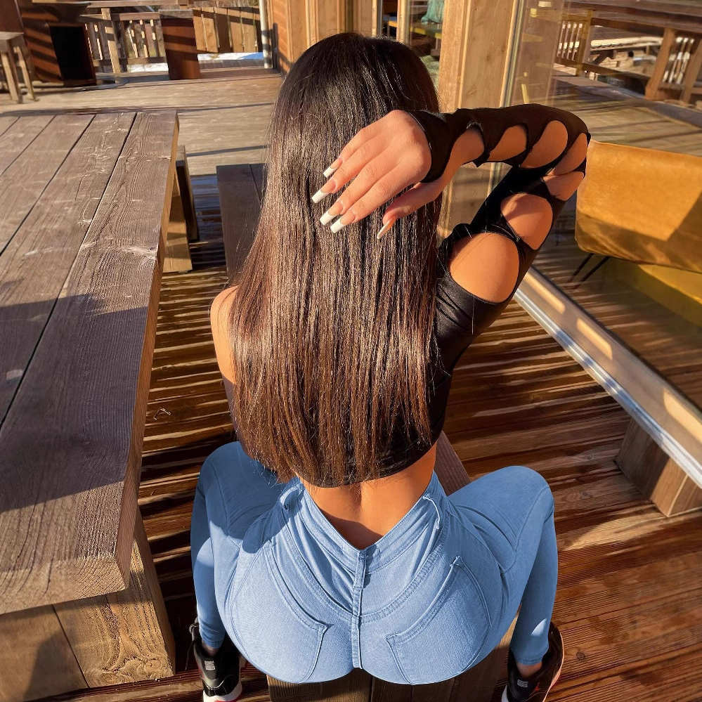 Европейские и американские персиковые бедра джинсы большого размера сексуальные бедра джинсы женские брюки карандаш узкие бедра JN011