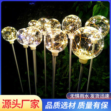 led发光圆球芦苇灯透明圆球铜线灯亮化工程草坪灯户外防水插地灯