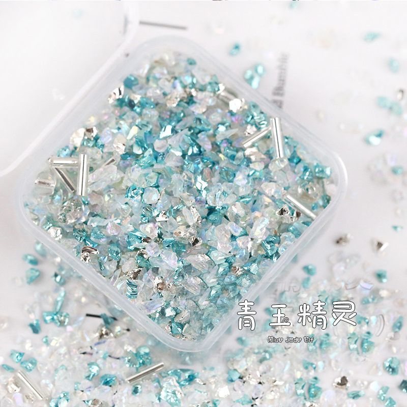 新款碎石风暴创意手工diy不规则矿石碎填充物美甲珍珠装饰配件|undefined
