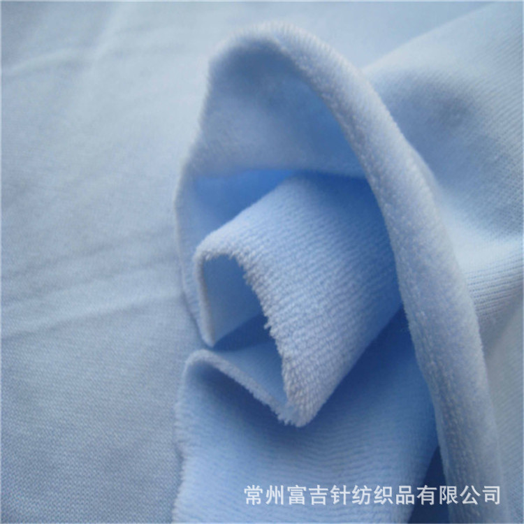 厂家直销CVC天鹅绒童装面料工厂针织全棉天鹅绒布
