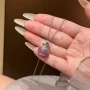 古法小红渐变满钻锁骨链