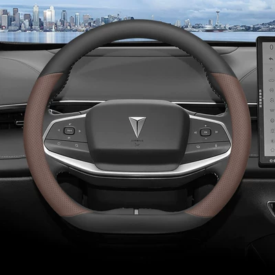 Universal for All Seasons, Steering wheel cover - changan-qiyuan-a07-d-type-black-coffee-ultra-slim-edition-default