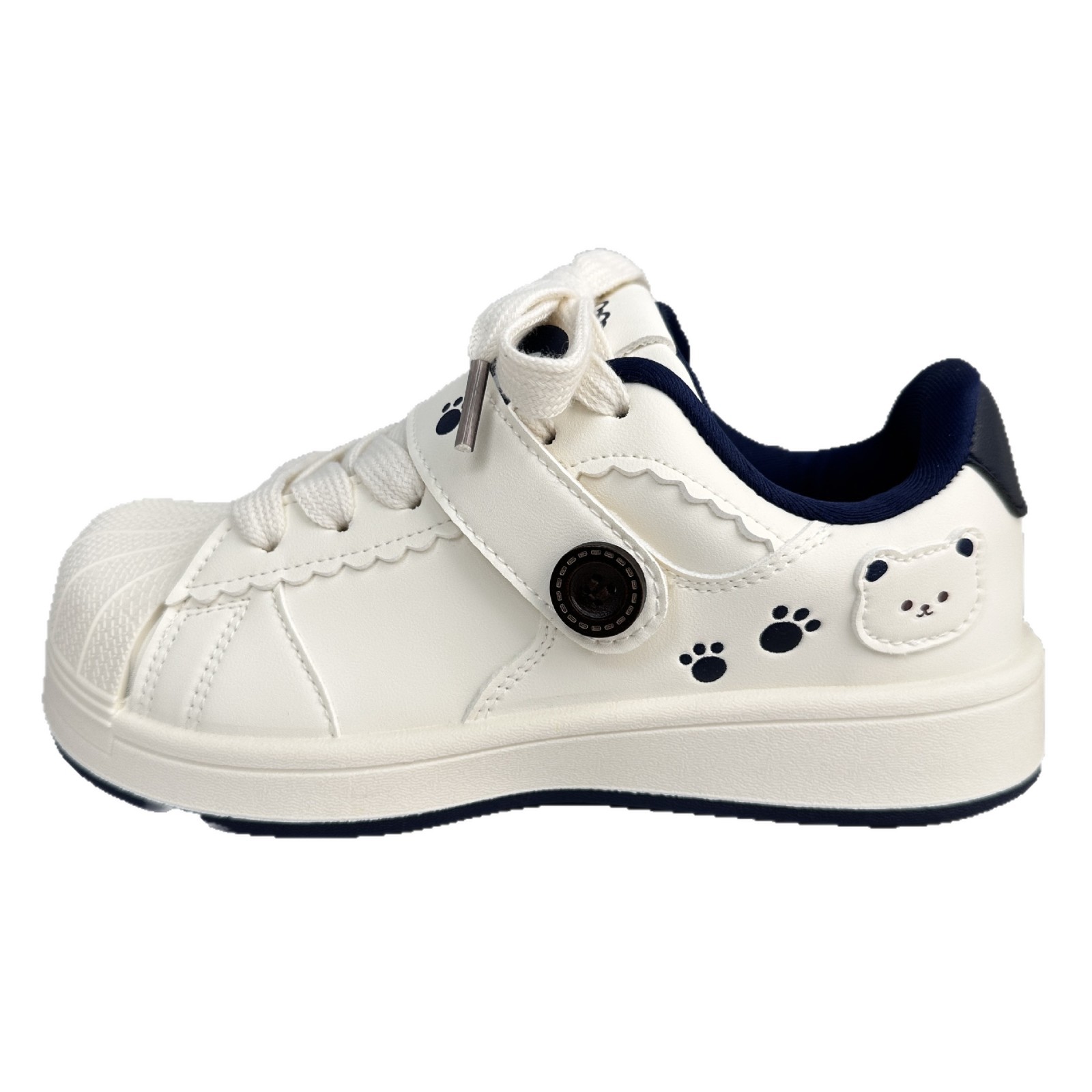 Yuanbo Peek-Meng nicho conchas zapatos de cabecera para mujeres 2025 otoño nuevo estilo universal con suela gruesa zapatos casuales pequeños blancos