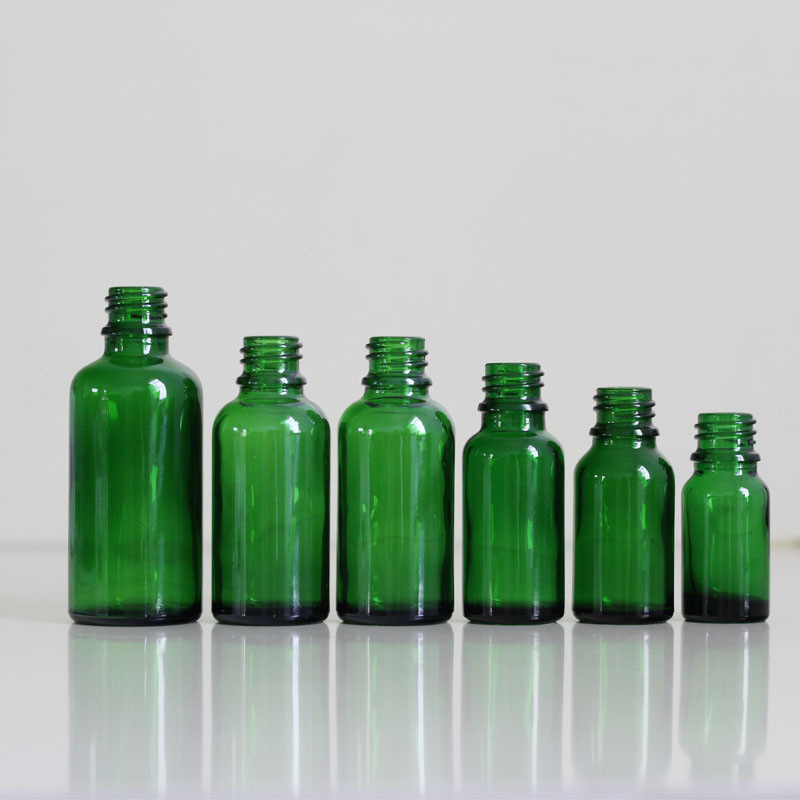 绿色精油瓶 裸瓶 10/15/20/30/50ml 玻璃瓶 熏香精油瓶 无瓶盖