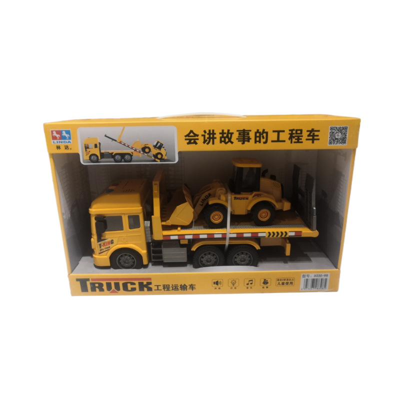 Linda historia contando la inercia del coche de juguete de los niños ingeniería de la música coche de bomberos policía coche mezclador camión vehículo todoterreno al por mayor