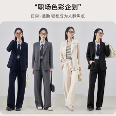 灰色西装套装女高级感2025新款大学生面试正装通勤休闲西服外套秋