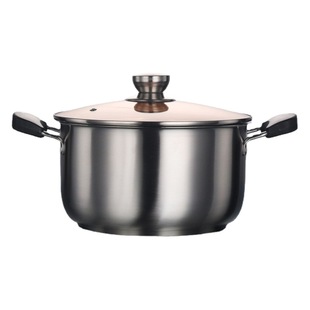 Stainless Steel Soup Pot Composite Steel 26cm Thickened Binaural Soup Pot Induction Cooker Stainless Steel Soup Pot Household Gift