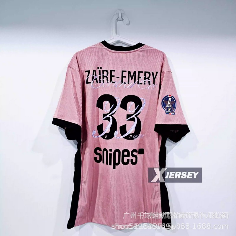 クロスボーダー 24-25 チャンピオンズリーグ パリ シリーズ ジャージ ファンバージョン ドゥエ No.14 デンベレン No.10 旧サッカーユニフォーム|undefined