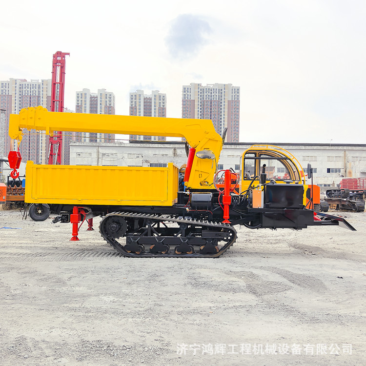 伸缩大臂履带随车吊 爬山虎链条式起重运输车 高速后桥驱动两头忙