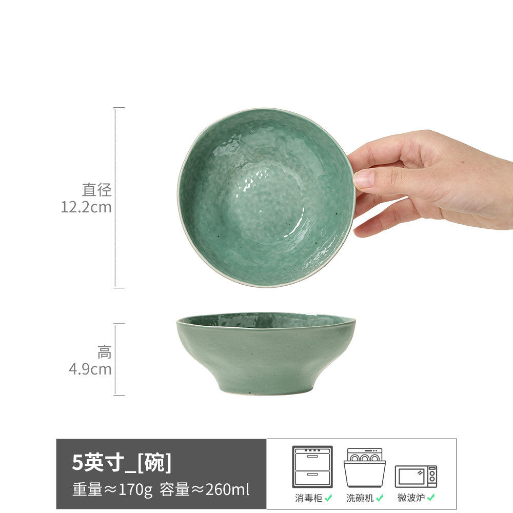 Retro nicho set de platos de cerámica platos caseros platos de platos de platos de platos de restaurante platos de platos de ensalada platos de arroz