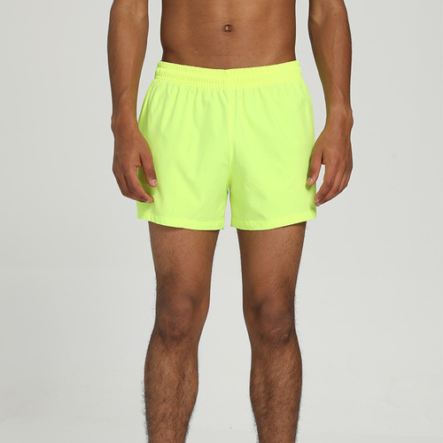 Elastic quick-drying three-point sports shorts for men's summer marathon running fitness printed loose reflective strip training pants
