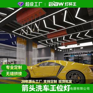 Car wash special honeycomb lamp waterproof car beauty dust-free Jiugongge station lamp maintenance workshop back type ceiling lamp