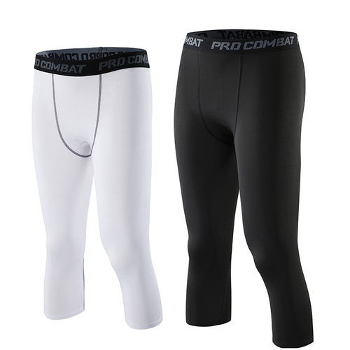 Men's tights, high elastic, quick-drying, track and field running shorts, compression basketball bottoming, yoga pants, fitness pants