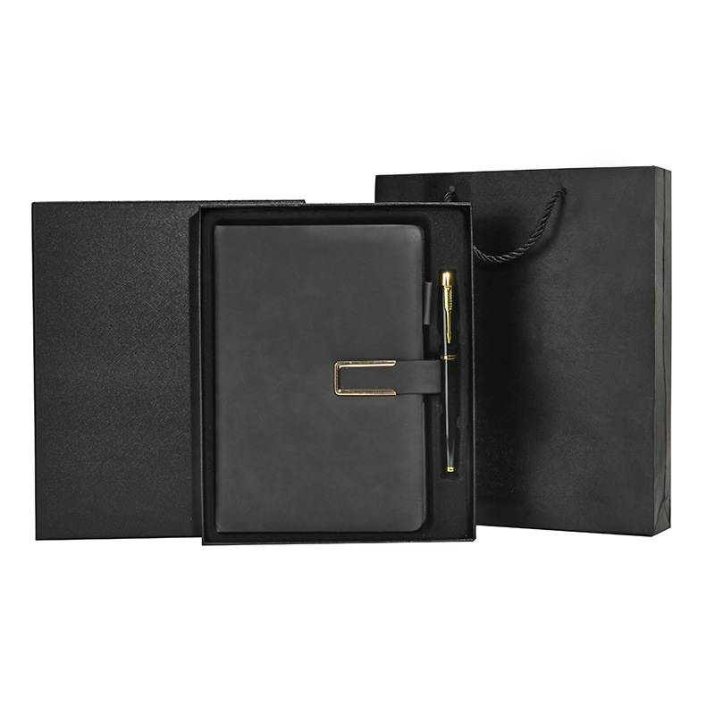 Caja de regalo de gama alta personalizada caja de regalo de papelería creativa A5 cuaderno de negocios pluma de metal de alta gama traje al por mayor