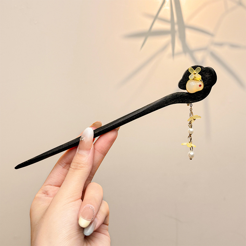 古风西湖会发光的宫灯发簪女金属灯笼发髻凉亭盘发簪子中秋节头饰|undefined