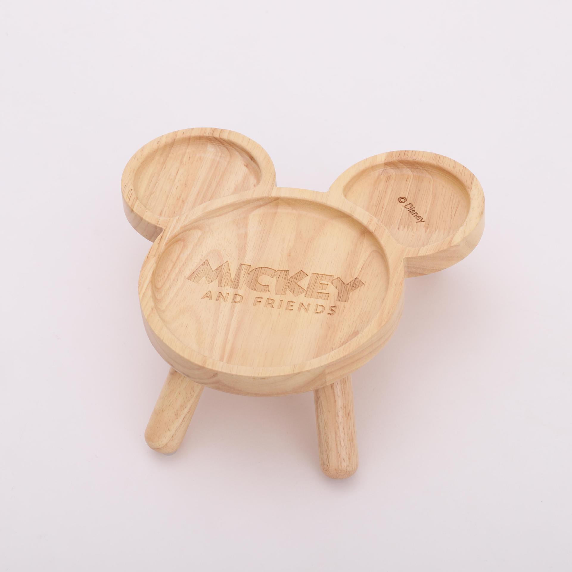 Disney serie Mickey perros cuello de cuello de cuenco de madera para mascotas para gatos comidas elevadas estanque de comida anti-derrocamiento