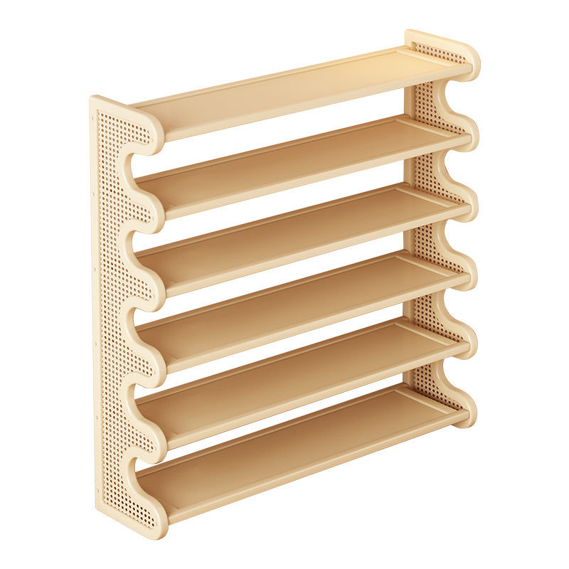 Estante de zapatos doméstico puerta estrecha multicapa simple de vid de plástico pequeño gabinete de zapatos dormitorio almacenamiento de gran capacidad estante de almacenamiento