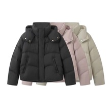 太**鸟女装2025冬新款宽松连帽短款保暖泡芙羽绒服外套A1ACF4301