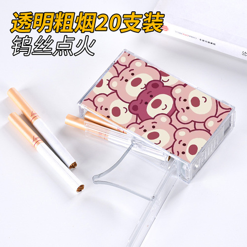 Pacha dog transparent cigarette case lighter all-in-one cute soft cute portable high-looking ins 20-pack cigarette case