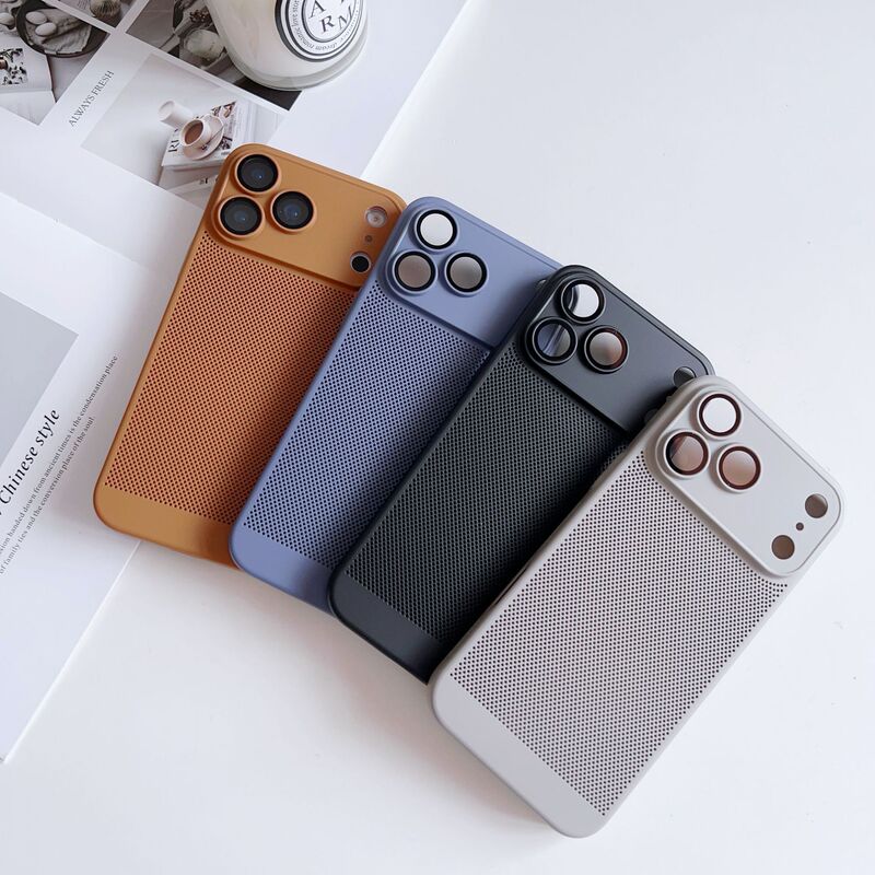 Summer Heat Dissipation Suitable for Iphone17 Mobile Phone Case Lens Film All-Inclusive Apple 16 Breathable Mesh New Protective Cover Summer Heat Dissipation Suitable for Iphone17 Mobile Phone Case Lens Film All-Inclusive Apple 16 Breathable Mesh New Protective Cover