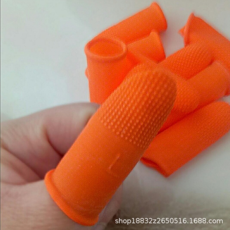 手指套耐磨加厚防滑橡胶工作指甲防护指防痛保护手指头套女一次性