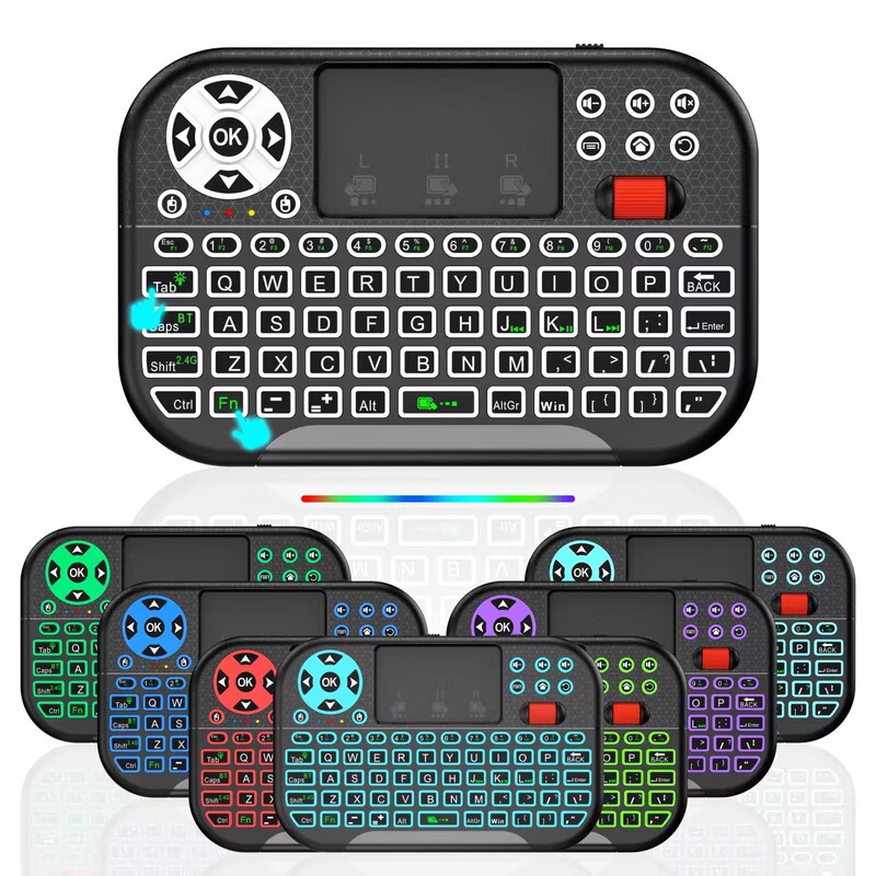 M2 Mini Air Mouse Keyboard for Smart TV, Projector, and Computer, Universal Backlit Keyboard, Wireless Bluetooth Dual-Mode Keyboard
