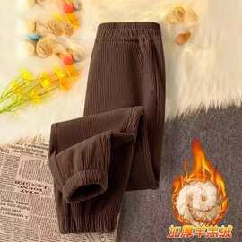男童灯芯绒长裤子2024新款秋装秋冬款童装儿童宝宝小童加厚秋季潮