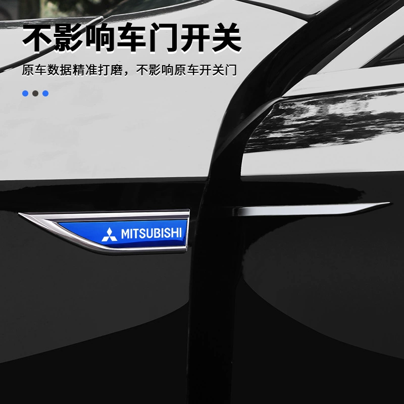 Подходящий для Mitsubishi Outlander Wing God Lancer Pajero Fengdis Jinxuan наклейка на бок Fender, металлическая наклейка для корпуса