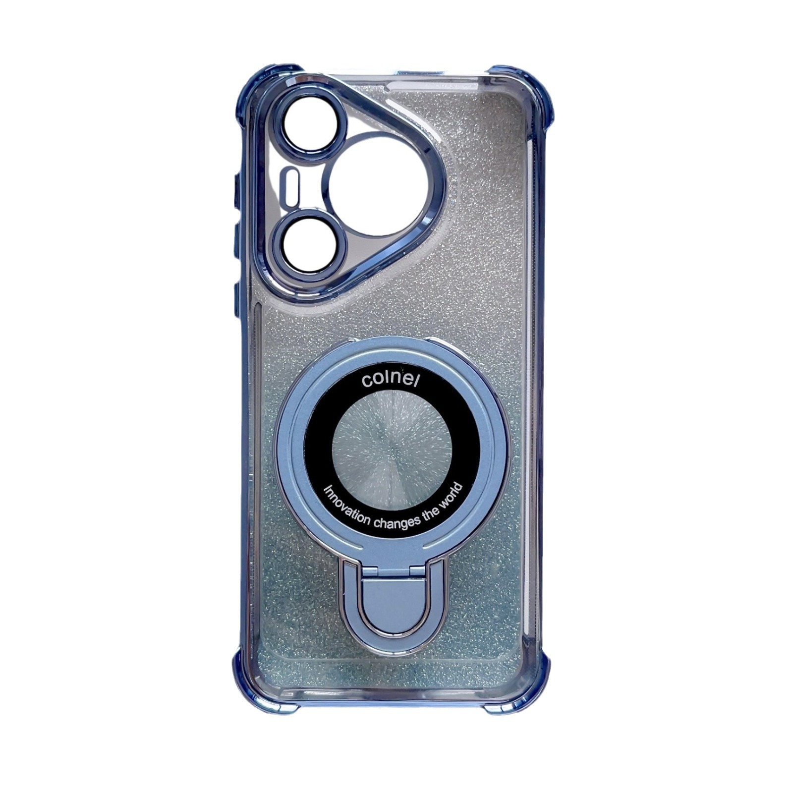 Huawei Pura70 galvanoplastia de cuatro esquinas para Honor Magic6 Gradiente de absorción magnética Udun Soporte Estuche para teléfono móvil mate60