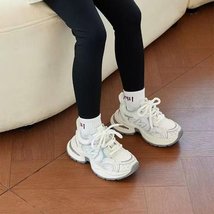 n字女童鞋子儿童运动老爹鞋2025秋季新款中大童男童透气跑步鞋|undefined
