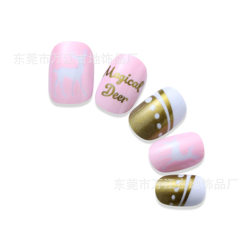 Children's Jewelry Set 10 Nail Art Patches into Vacuum into Color Box Export Fake Nail Producer