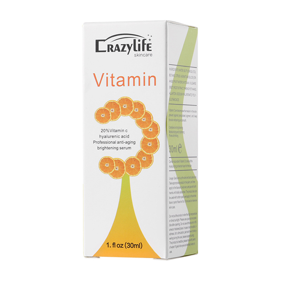 Crazylife Sérum hydratant à la vitamine C pour la peau du visage 30 ml_voghion.com