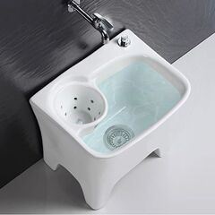 陶瓷拖把池阳台拖布盆卫生间墩布池洗拖把拖布池沥水篮地拖桶方形