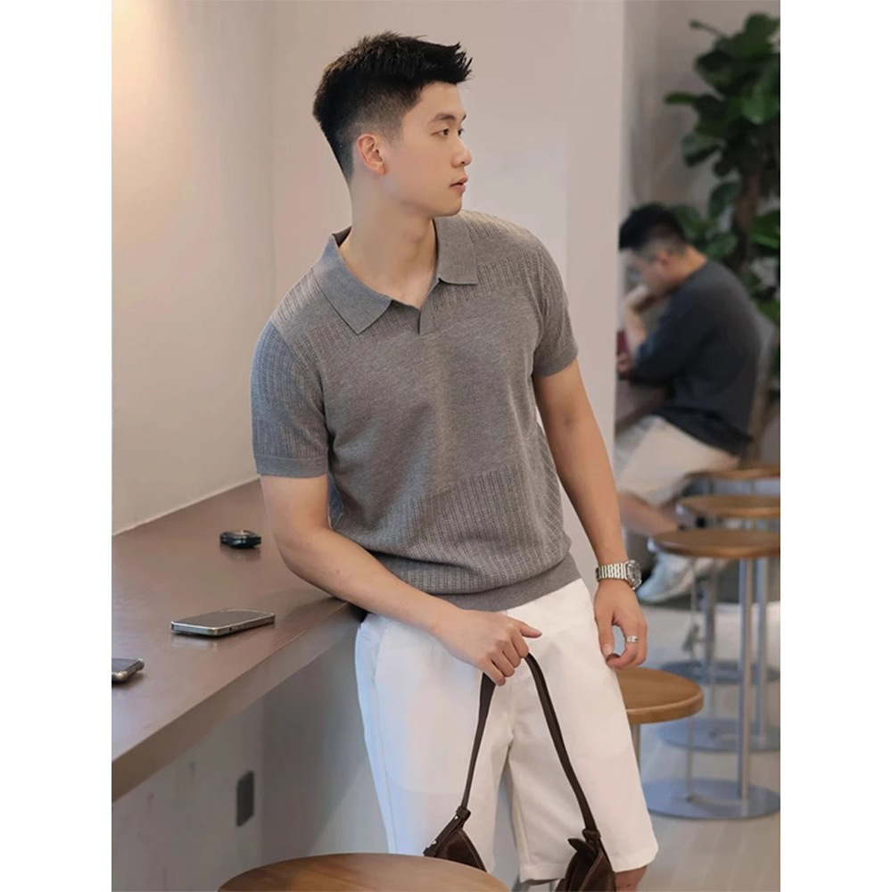Trajes cortos para hombres delgados negocios británicos de color sólido versátil pantalones rectos de cinco puntos comercio exterior transfronterizo al por mayor transpirables de verano