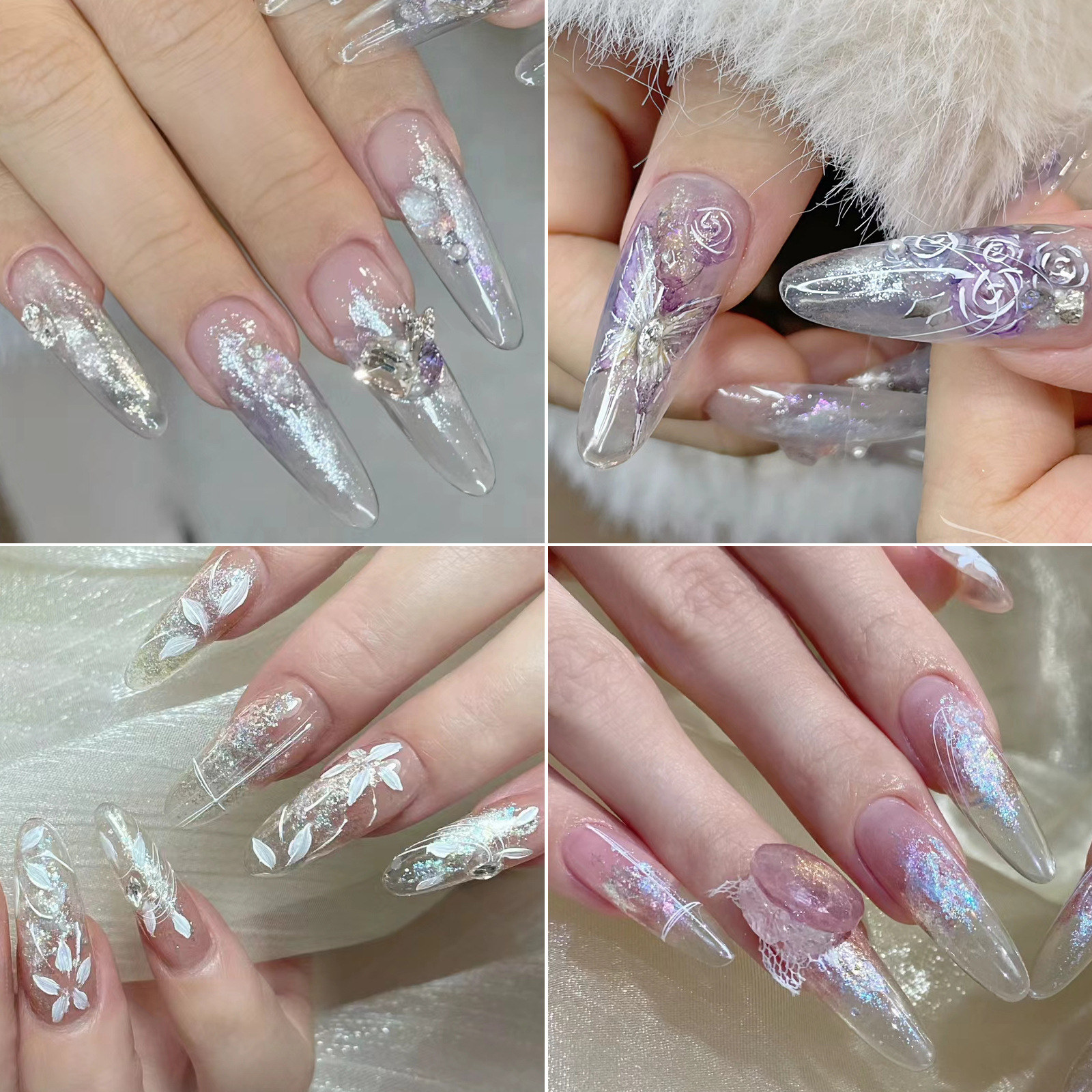 Estilo explosivo Nail Art Tela Ling Mud Fairy Powder Cream Bu Ling Mud Sólido Super Flash Fairy Color Textura Textura Polvo de modelado tridimensional