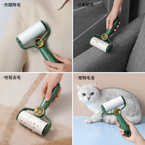 Rolling Hair Remover Drum Hair Roller Rewind Paper Tear Paper Hair Removal Drum Brush Clothes Adhesive Dust Roller Cleaning Brush