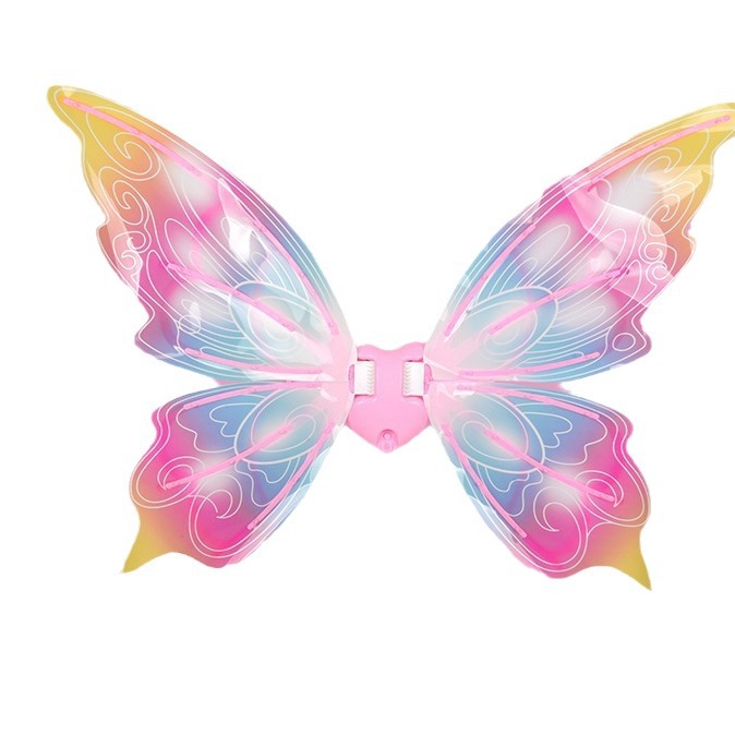 Fuente transfronteriza para niños luminosos globo de mariposa alas alas de Halloween alas de demonios luces LED juguetes decorativos