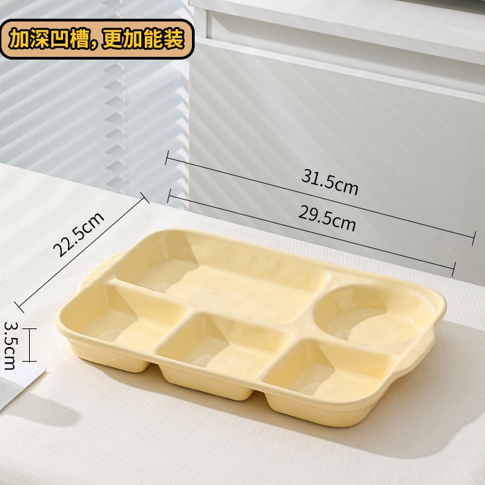 Plato separado transfronterizo de alto valor de estilo crema personalizado Plato de cerámica exclusivo de exportación Plato de desayuno Vajilla de cerámica image 10