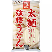 日本原装进口 赞岐粗乌冬面 600g 讃岐太麺強腰うどん进口乌冬面