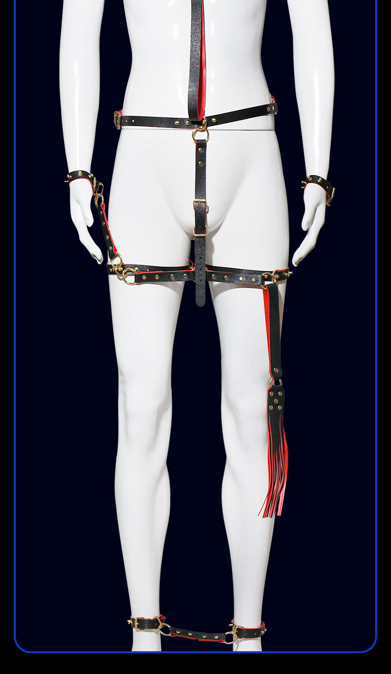 SM Waist Restraint Set with Leather and Metal Bondage Accessories for Couples — detail image 23