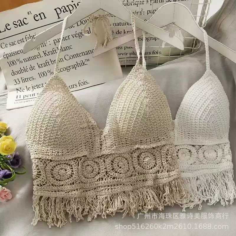 Морская мода сексуальный камзоловый жилет с вязаной пляжной спиной для отдыха