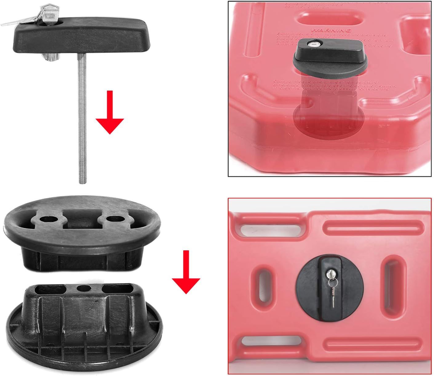 5L10L 20L 30L Car and Motorcycle Spare Box with Lock Thickeneded Plastic Multi-Functional Car Oil Drum Water Tank