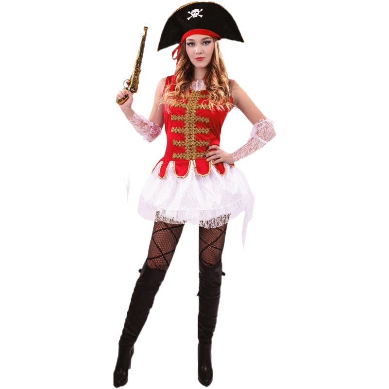 Halloween Adulto Mujer Pirata Carnaval Disfraz de Halloween Disfraz de cosplay Disfraz de fiesta de disfraces