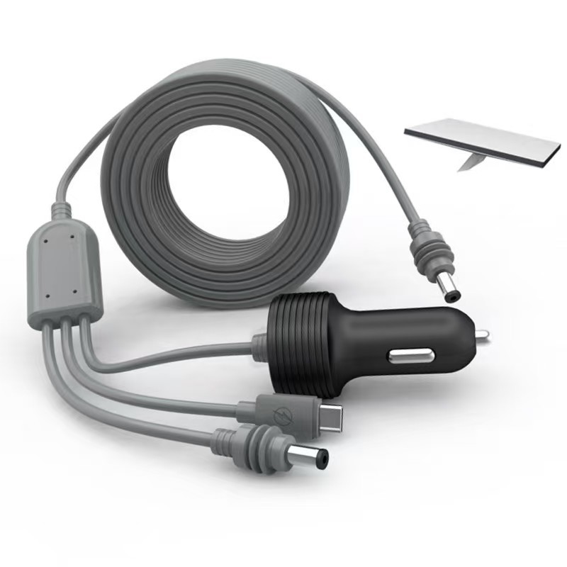 Manufacturer Wholesale Sealing Ring Fourth-Generation Three-In-One Dc Car Cigarette Lighter Dc Power Cord Cross-Border Mi Hot-Selling Ni
