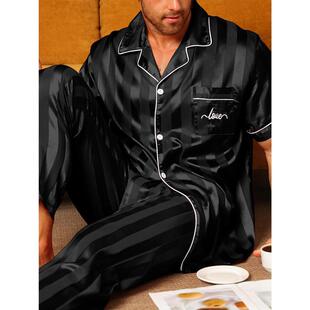 D 60098 Men's Long Sleeve Pajama Set ��ʿ�l�y˯��