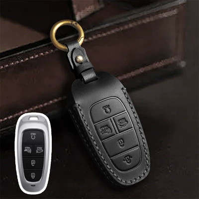 modern car key case | Car key bag - black-5-keys