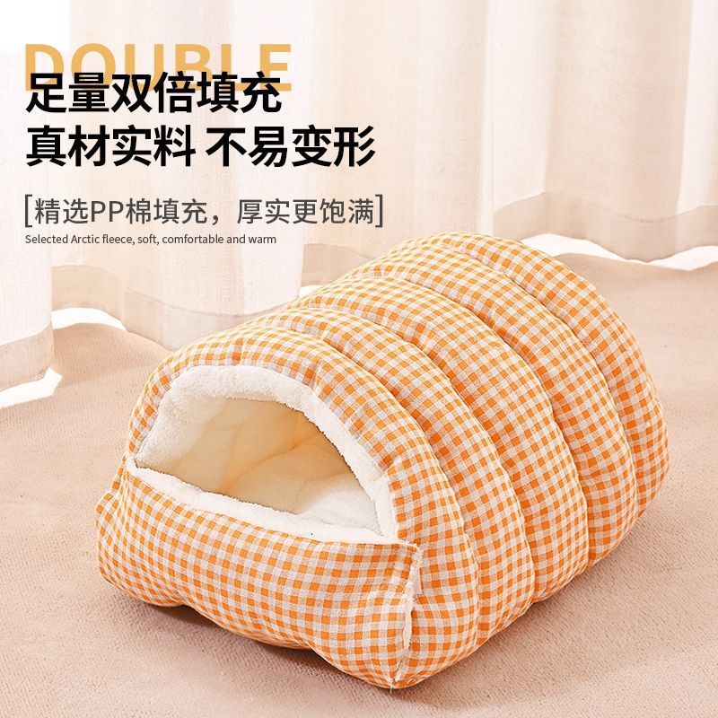 Pet Nest, Warm Cat Nest for All Seasons, Winter Cat Nest, Dog Nest, Universal Supplies for All Seasons, Enclosed Cat Bed, Removable and Washable 3