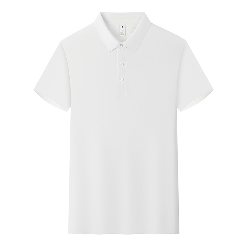 Comercio de alta gama brocado de amoníaco sin rastro de goma antibacteriana sensación fríaca de verano de manga corta polo logo personalizado para hombres