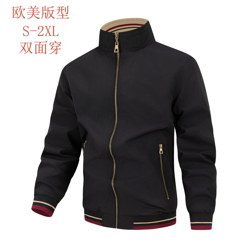 Cross-Border Spring & Fall Men's Large Size Men's Bomber Jacket Aliexpress Baseball Uniform Jacket Hooded Sweatshirt Tk Manufacturer